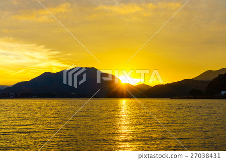 Mountain sunset, Japan 27038431