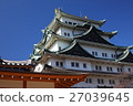 [名古屋城堡的秋天清澈的城堡塔] 27039645