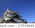[名古屋城堡的秋天清澈的城堡塔] 27039646