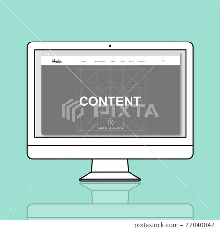 Web Design Media Page Concept 27040042