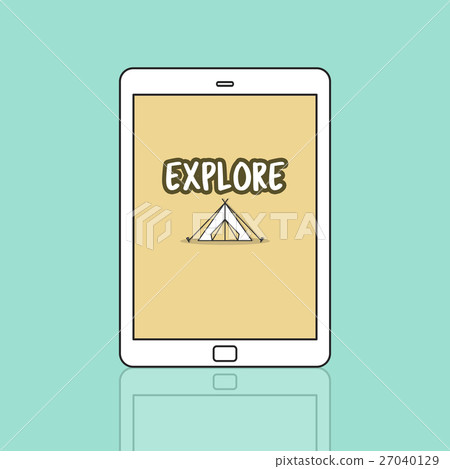 Outdoors Camping Tent Graphic Concept Outdoors Camping Tent Graphic Concept 27040129
