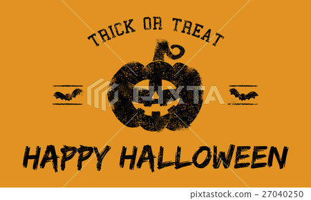 Halloween Bat Pumpkin Lantern Scary Graphic Concept 27040250