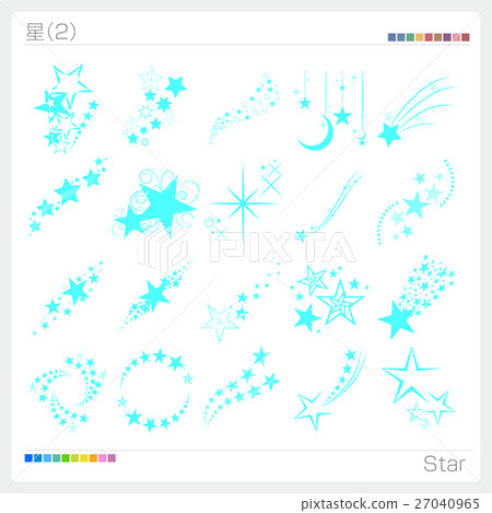 明星符號圖標圖標(藍色) 明星符號圖標圖標(藍色) 27040965