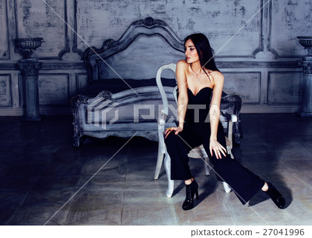 beauty young brunette woman in luxury home beauty young brunette woman in luxury home 27041996