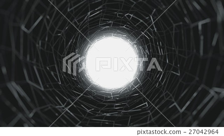 out of the tunnel black background 27042964