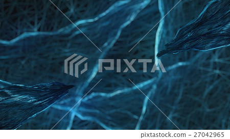 blue abstraction on a black background 27042965