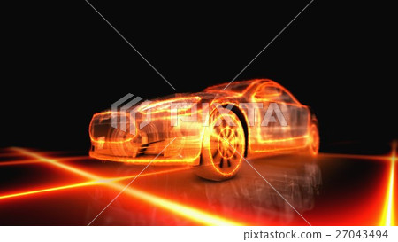 fiery appearance of the machine 27043494