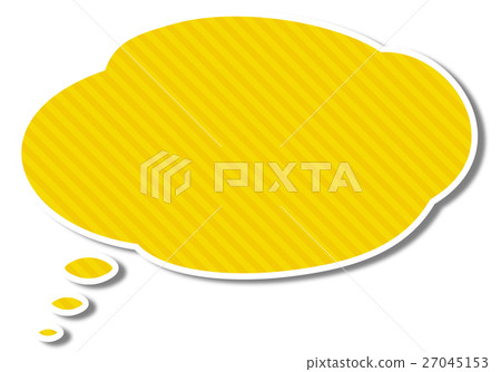 Cloudy balloon with yellow stripes - Stock Illustration [27045153] - PIXTA