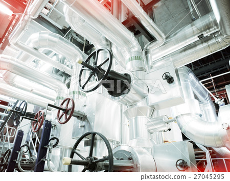 Industrial zone, Steel pipelines, valves and cable 27045295