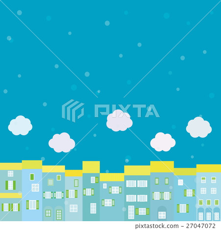 City skyline snow cloud City skyline snow cloud 27047072