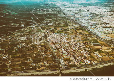 Aerial Photo Of Valencia City Area In Spain Aerial Photo Of Valencia City Area In Spain 27049219