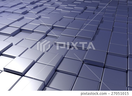 wall of uneven tiles brick or cubes, 3d 27051015