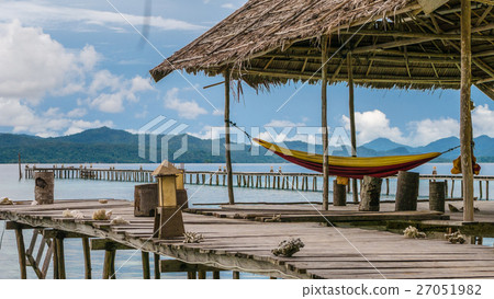 Hammock on Diving Station - Kri Island. Raja Ampat Hammock on Diving Station - Kri Island. Raja Ampat 27051982