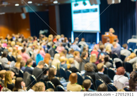 Blured image of audience in conference hall Blured image of audience in conference hall 27052911