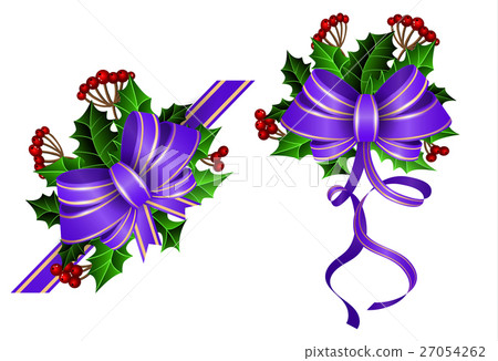 Christmas decoration with bow 27054262