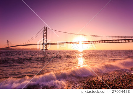 Akashi Kaikyo Bridge Sunrise Akashi Kaikyo Bridge Sunrise 27054428