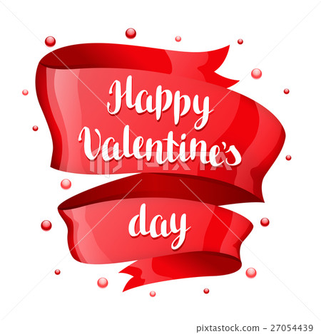 Happy Valentine day greeting card with Red shiny-插圖素材 [27054439] - PIXTA圖庫