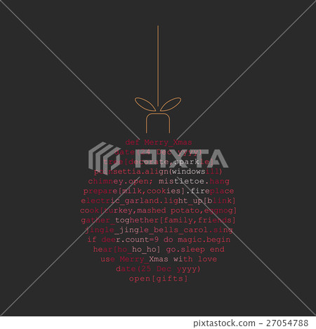 Christmas ball toy made of programming code  27054788