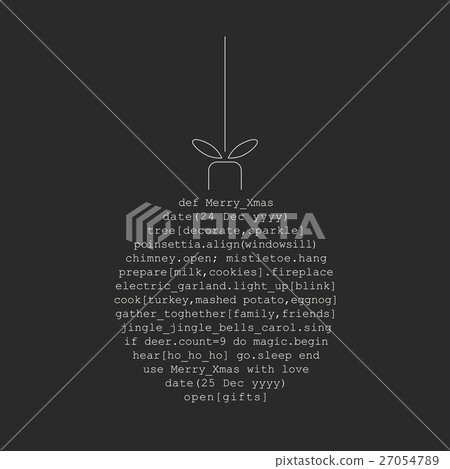 Christmas ball toy made of programming code  27054789