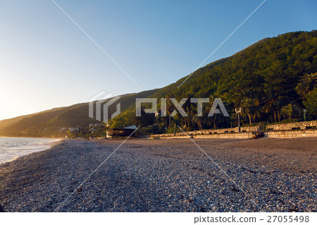 Black Sea in Abkhazia unusually clean and bright  27055498