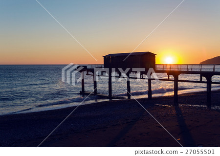 Black Sea in Abkhazia unusually clean and bright  27055501