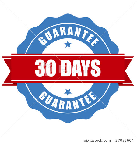 30 days guarantee stamp - warranty sign 27055604