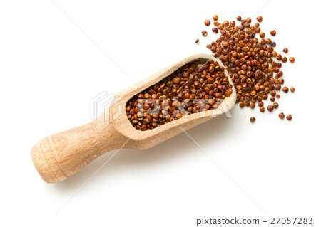 Red quinoa seeds. 27057283
