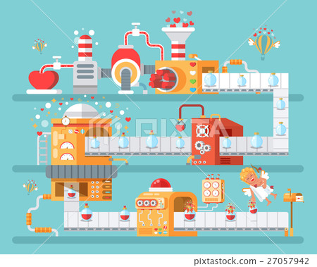 vertical illustration of isolated conveyor to 27057942