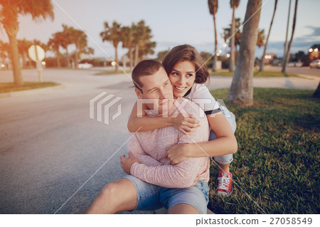 beautiful couple on the beach beautiful couple on the beach 27058549