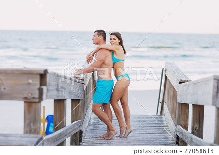 beautiful couple on the beach beautiful couple on the beach 27058613