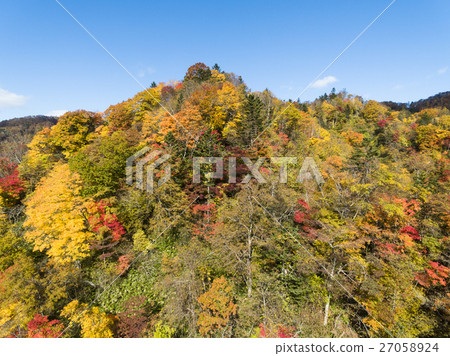Beautiful pass in autumn (aerial photograph) Beautiful pass in autumn (aerial photograph) 27058924