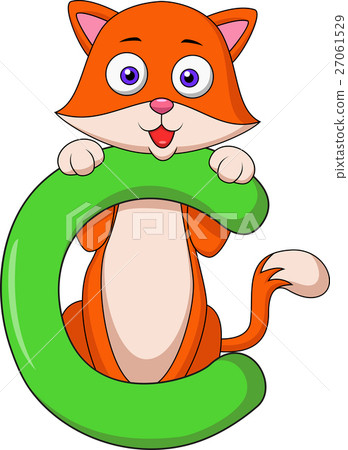 Alphabet C with Cat cartoon Alphabet C with Cat cartoon 27061529