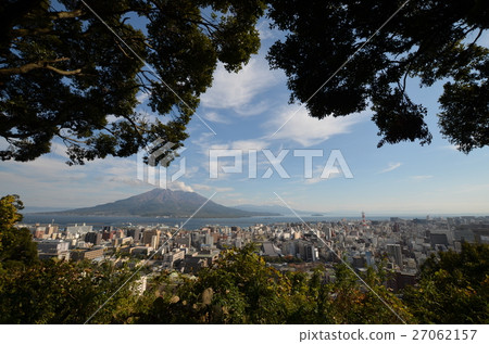 Kagoshima city seen from Shiroyama Kagoshima city seen from Shiroyama 27062157