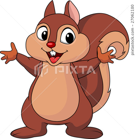 Cute squirrel hand waving 27062180