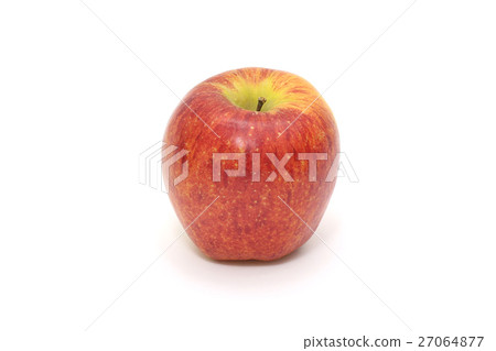 Isolated single simple red apple on white 27064877