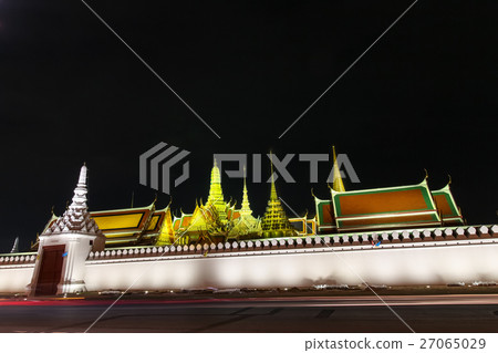 Wat pra kaew Public Temple Grand palace at night 27065029