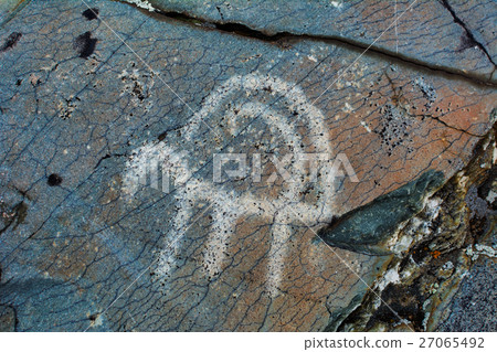 Stones with petroglyphs 27065492