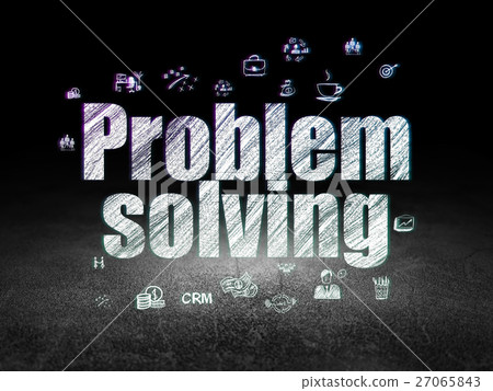 Finance concept: Problem Solving in grunge dark 27065843