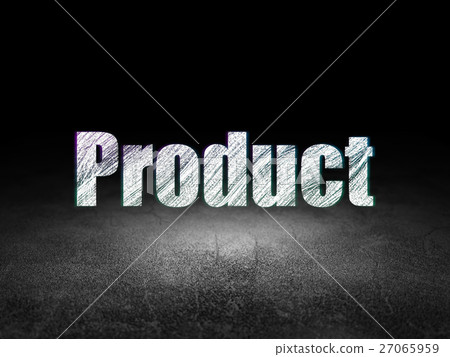 Advertising concept: Product in grunge dark room 27065959
