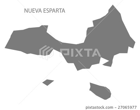 Nueva Esparta Venezuela Map grey 27065977