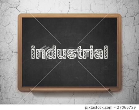 Manufacuring concept: Industrial on chalkboard 27066759