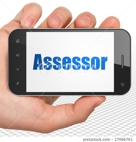 Insurance concept: Hand Holding Smartphone with 27066761