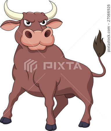 Strong bull cartoon 27066926