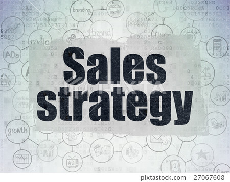 Marketing concept: Sales Strategy on Digital Data Marketing concept: Sales Strategy on Digital Data 27067608