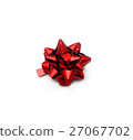 red bow on the white background. 27067702