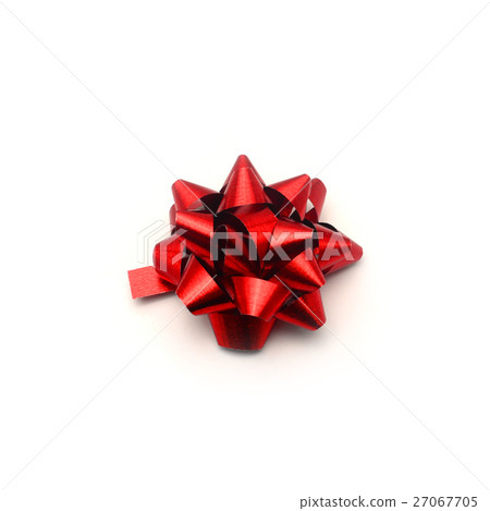 red bow on the white background. red bow on the white background. 27067705