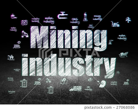 Manufacuring concept: Mining Industry in grunge 27068086