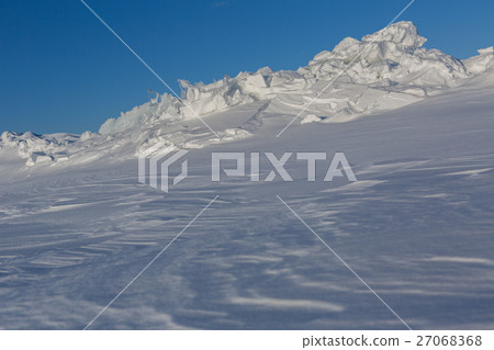 Snow-covered ice hummocks of Lake Baikal Snow-covered ice hummocks of Lake Baikal 27068368