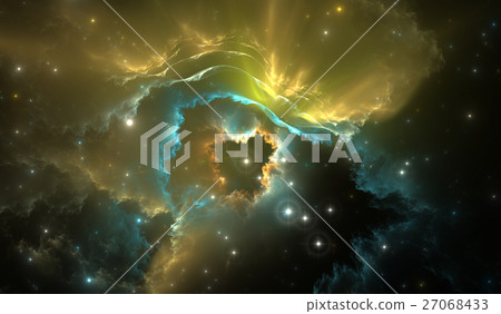 Space background with nebula and stars 27068433