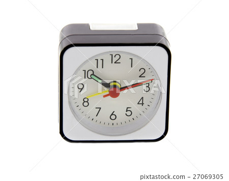 Modern alarm clock isolated over white. Modern alarm clock isolated over white. 27069305